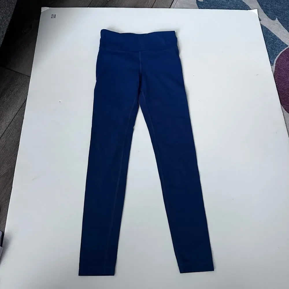Athleta Girl High Rise Powervita Tights - Blue, Size M - Picture 2 of 8